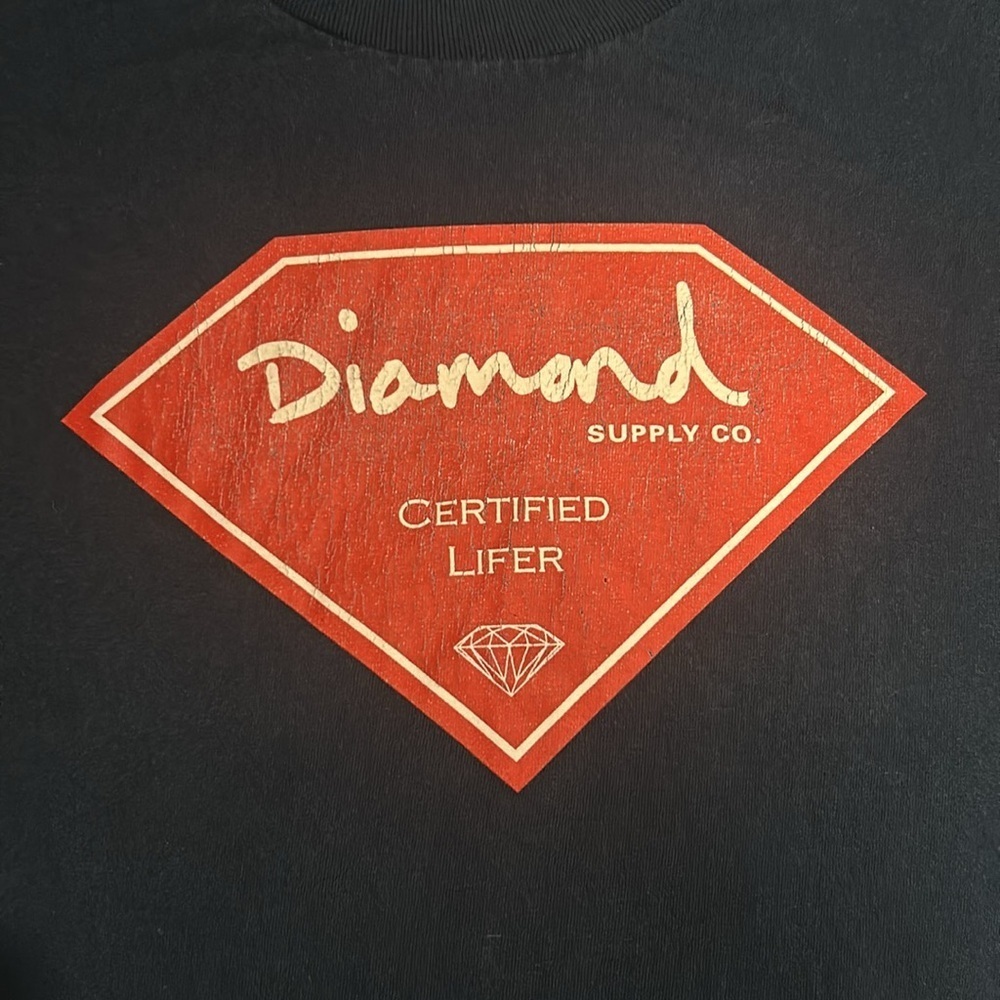 Diamond Boys Navy Graphic Print Short Sleeve Crewneck Cotton‎ T-Shirt Small - Picture 2 of 5